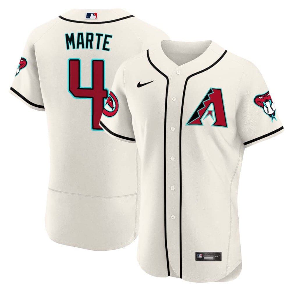 Men Arizona Diamondback #4 Marte Cream 2024 Nike Flex Base MLB Jersey->indianapolis colts->NFL Jersey
